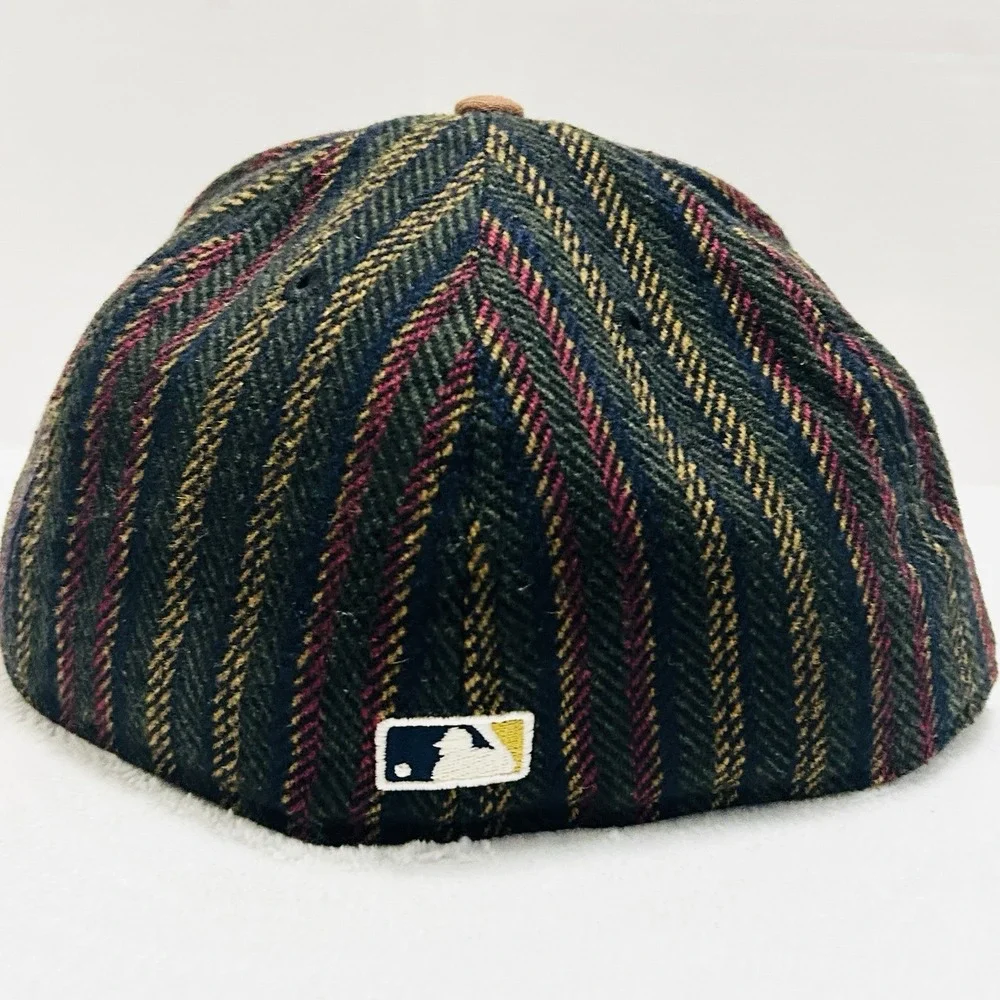 New Era Houston Astros Herringbone 50 Years 59FIFTY Fitted Hat Cap 7‎ 5/8 Brown
